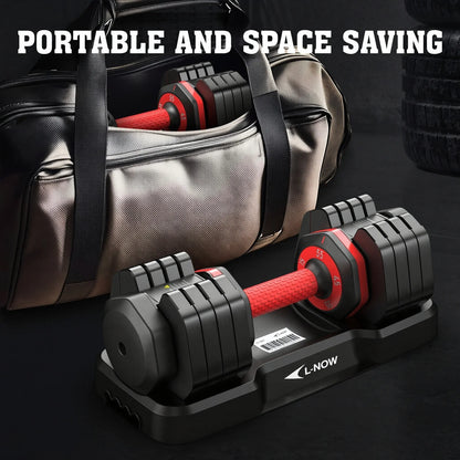 Transform Your Home Workouts with the 110LB Adjustable Dumbbells - Versatile, Compact, and Perfect for Building Muscle!