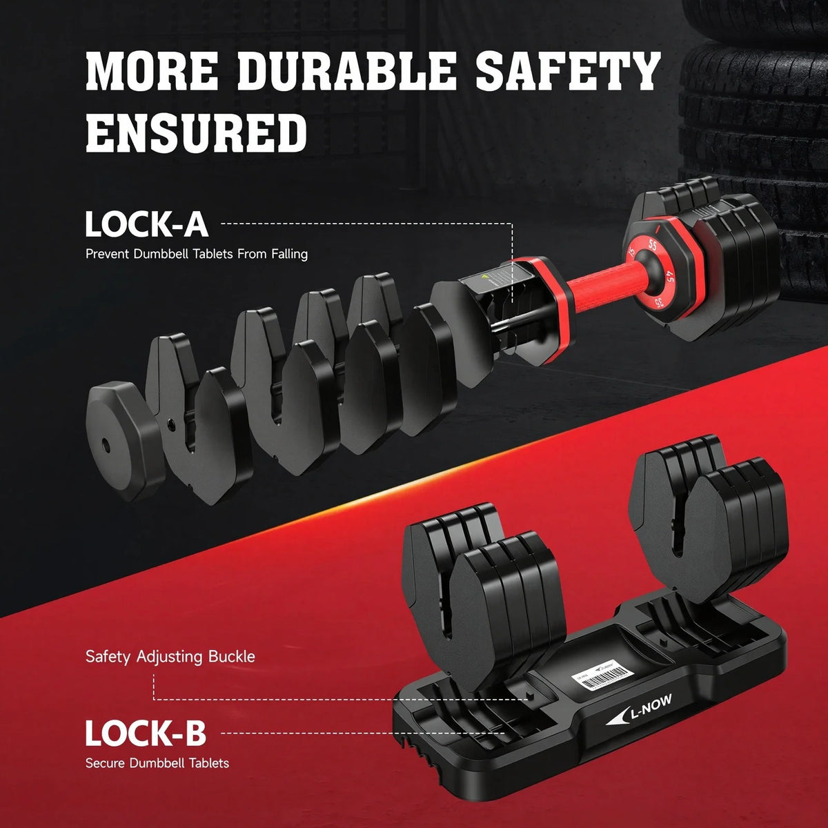Transform Your Home Workouts with the 110LB Adjustable Dumbbells - Versatile, Compact, and Perfect for Building Muscle!