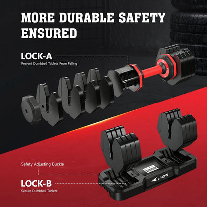 Transform Your Home Workouts with the 110LB Adjustable Dumbbells - Versatile, Compact, and Perfect for Building Muscle!