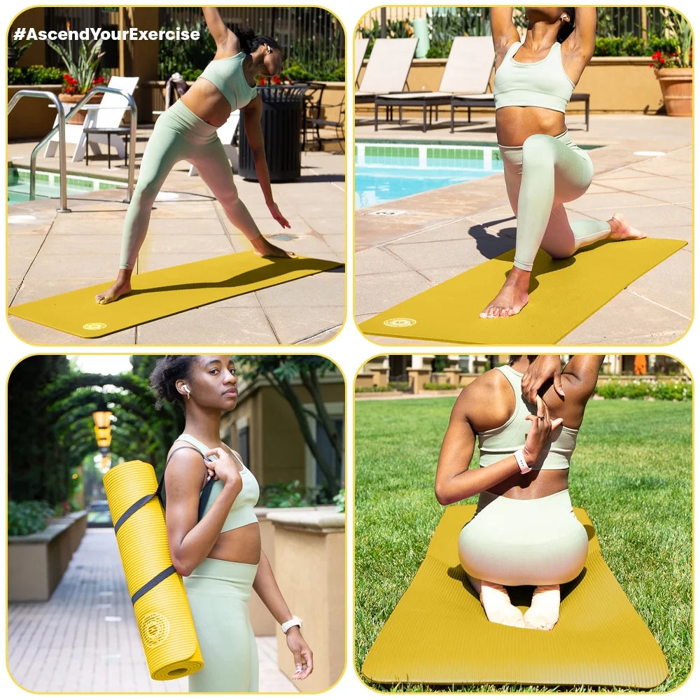 Elevate Your Practice with Our Non-Slip 10mm Yoga Mat | Lightweight, Durable, and Comes with Free Workout E-Book!