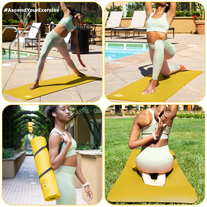 Elevate Your Practice with Our Non-Slip 10mm Yoga Mat | Lightweight, Durable, and Comes with Free Workout E-Book!
