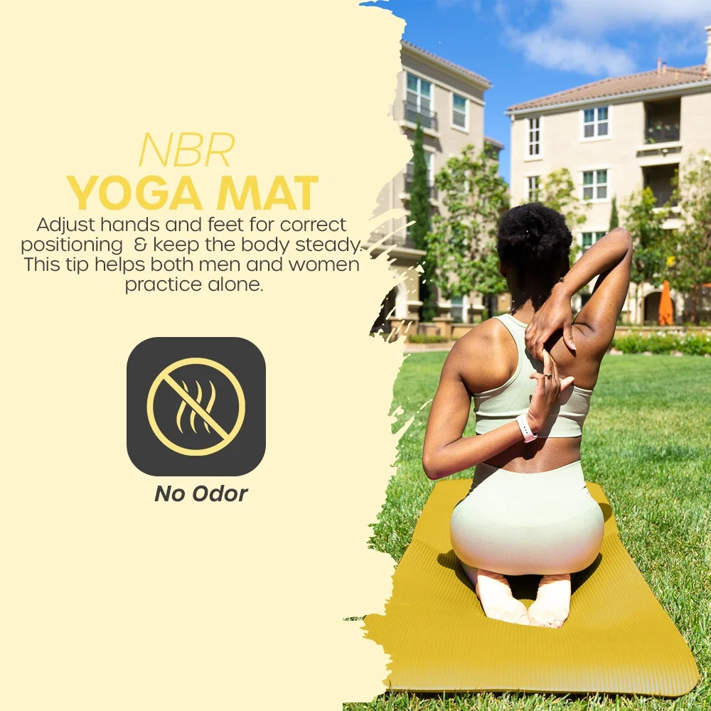 Elevate Your Practice with Our Non-Slip 10mm Yoga Mat | Lightweight, Durable, and Comes with Free Workout E-Book!
