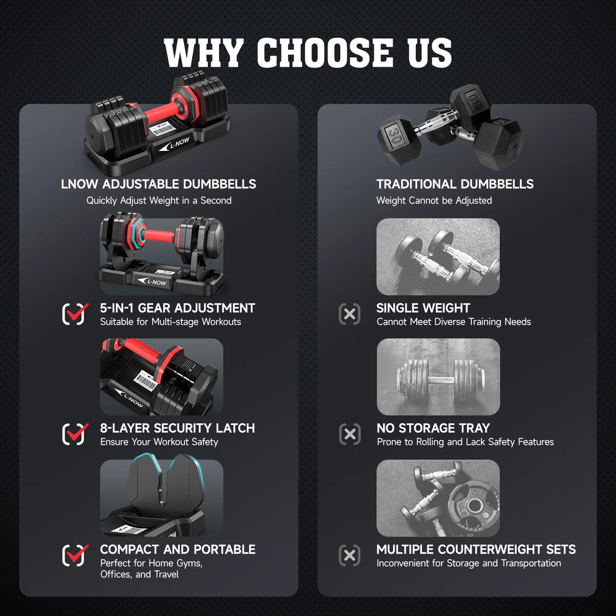 Transform Your Home Workouts with the 110LB Adjustable Dumbbells - Versatile, Compact, and Perfect for Building Muscle!