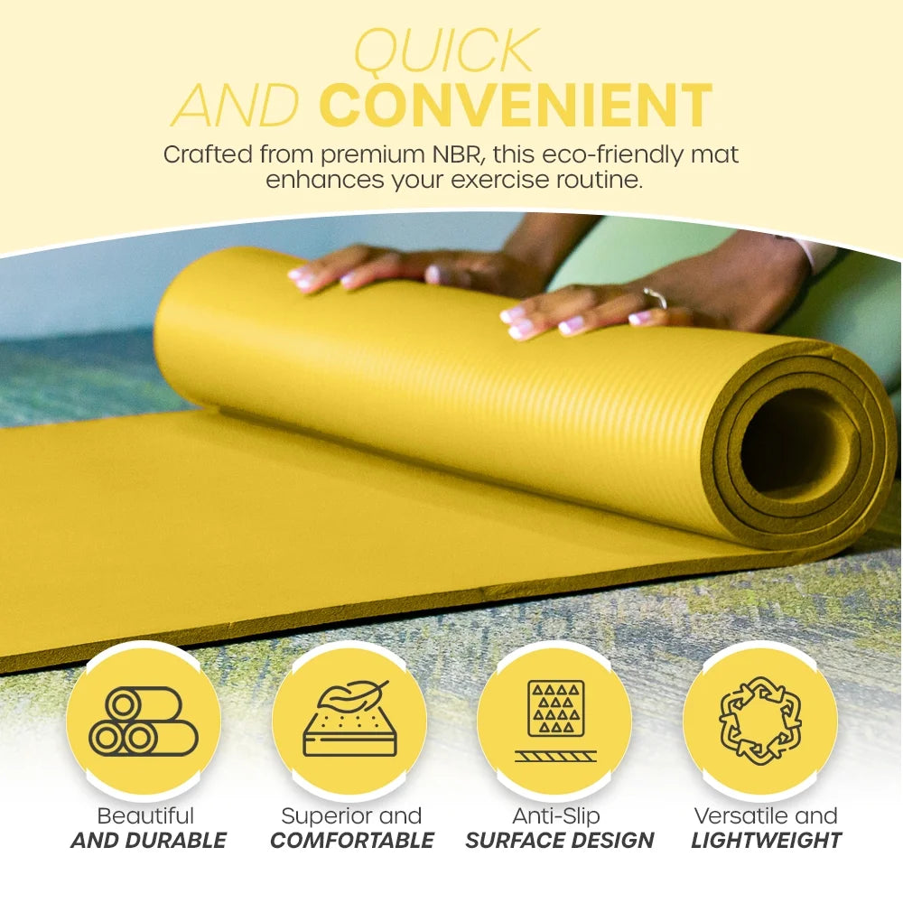 Elevate Your Practice with Our Non-Slip 10mm Yoga Mat | Lightweight, Durable, and Comes with Free Workout E-Book!