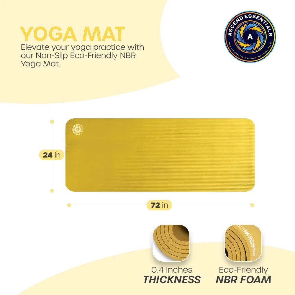 Elevate Your Practice with Our Non-Slip 10mm Yoga Mat | Lightweight, Durable, and Comes with Free Workout E-Book!
