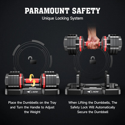 Transform Your Home Workouts with the 110LB Adjustable Dumbbells - Versatile, Compact, and Perfect for Building Muscle!