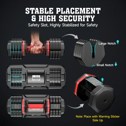 Transform Your Home Workouts with the 110LB Adjustable Dumbbells - Versatile, Compact, and Perfect for Building Muscle!