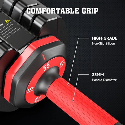 Transform Your Home Workouts with the 110LB Adjustable Dumbbells - Versatile, Compact, and Perfect for Building Muscle!
